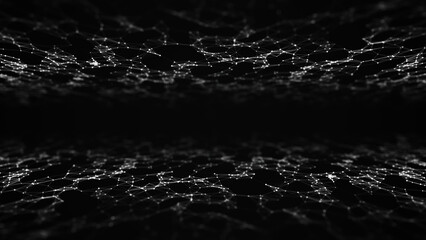 Futuristic digital data transfer concept. High-speed double data stream of cryptocurrency servers. Blockchain technology. 3D rendering.