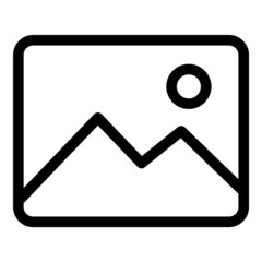 Photo Image Sign Flat Icon Isolated On White Background