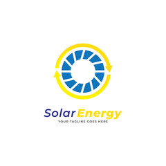 Creative Solar Energy Logo Design Vector Template