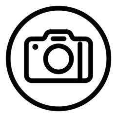 Photo Camera Flat Icon Isolated On White Background