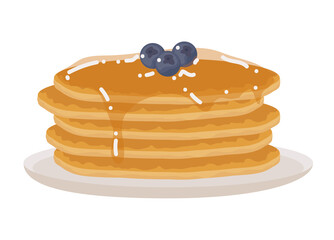 pancakes and blueberries
