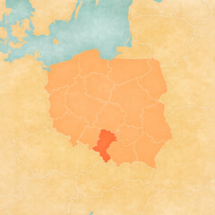 Map of Poland - Silesia