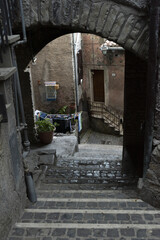 Obraz premium Vicolo del borgo di San Vito Romano