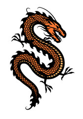 Traditional Chinese Dragon, logo symbol. Vector illustration.