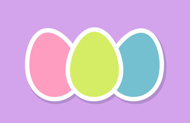 Easter eggs colorful background banner.
