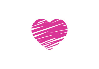 Broken Heart shape vector. Love illustration.