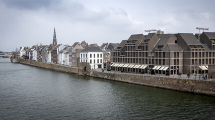 Maastricht Limburg Netherlands. River Maas. 