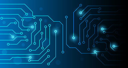 Abstract electric technology circuit lines. futuristic connection digital data background. EP.14