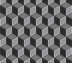Seamless repeating isometric pattern of cubes