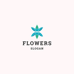 Flower logo icon design template
