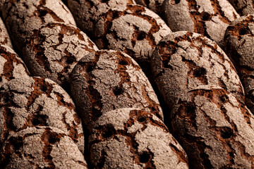 Homemade whole grain rye sourdough bread