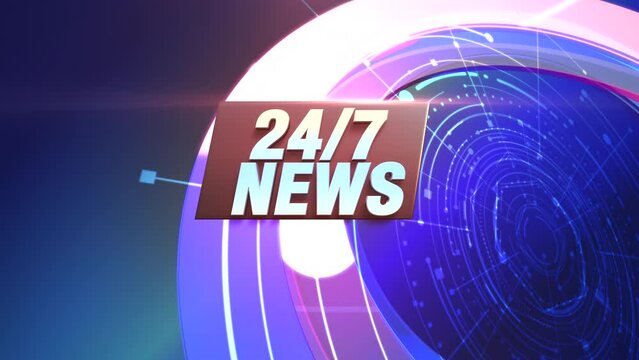24 News with lines and HUD elements, business, corporate and news style background