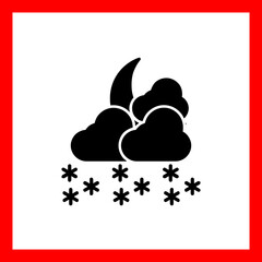 Snow In Night Icon