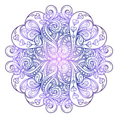 Colorful mandala pattern. Ethnic style pattern.