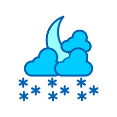 Snow In Night Icon
