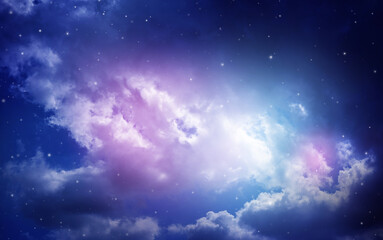 night sky with stars.