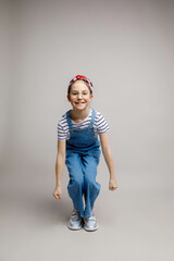 girl dressed in casual denim