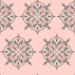 Seamless mandala pattern. The print is well suited for textiles, Wallpaper and packaging.