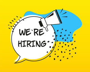 Were hiring symbol banner. Vector Illustration