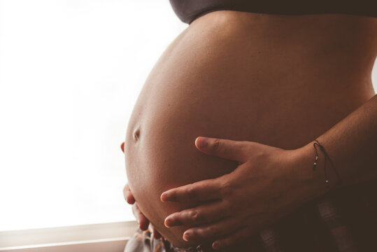 barriga de final de embarazo 