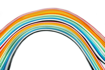 close up of the rainbow paper textured bakground