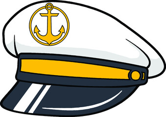 captain hat with anchor badge | naval hat 
