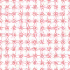 Seamless pattern with pink random size dots. Vector background.