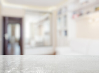 wooden table in the living room