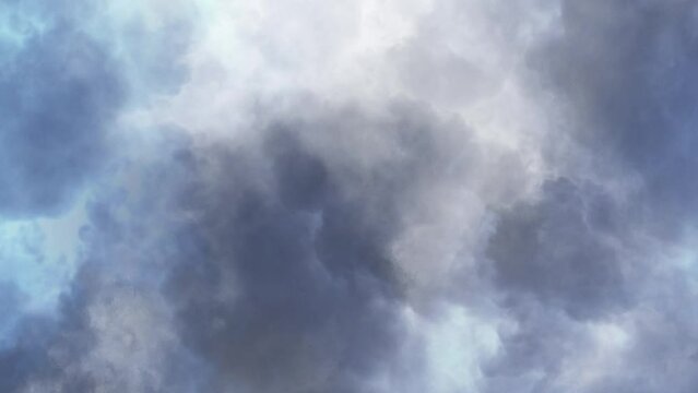thunderstorm, Loopable Storm clouds thunderbolts and lightnings.