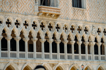 Venice, Italy - July 28 2021:View of Basilica di San Marco and on piazza San Marco in Venice, Italy.