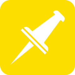 Pushpin Vector Icon Design Illustration