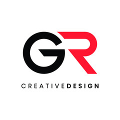 Creative modern GR logo design vector