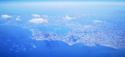 Vue d'avion de la Bretagne