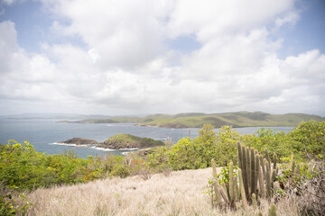 Plage avec vue sur le diamant en Martinique