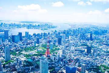 東京都心部 空撮写真