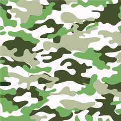 Camouflage seamless pattern background, Classic clothing style masking camo repeat print.  illustration web design and clothes in green, brown and white color