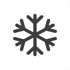 snowflake icon on a white background. vector image