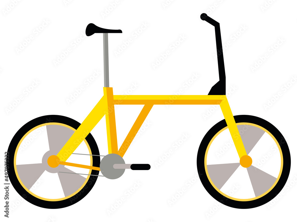 Poster yellow bicycle vehicle