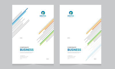 Cover design for annual report and business catalog, magazine, flyer or booklet. Brochure template layout. A4 cover vector EPS-10