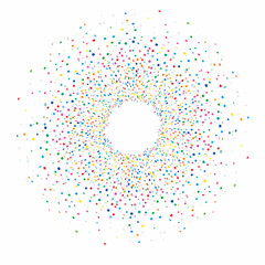 abstract colorful circle of dots