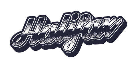 Halifax city name in retro three-dimensional graphic style