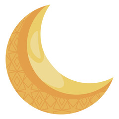 Fototapeta na wymiar golden crescent moon