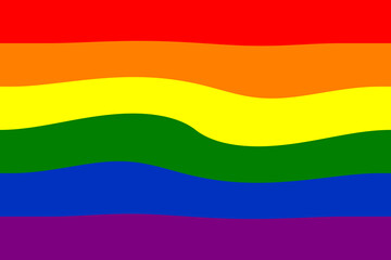 LGBT flag. The LGBT pride flag or rainbow pride flag includes the flag of the lesbian, gay, bisexual, and transgender LGBT organization. 3D illustration. International LGBT Pride Day - Pride Day 2023