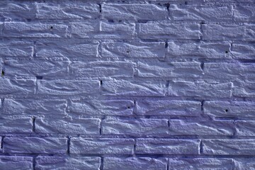 Close up: Violet painted brick stone wall, use: texture, background, copy space, wallpaper (horizontal), Zandvoort, North Holland, Netherlands - obrazy, fototapety, plakaty
