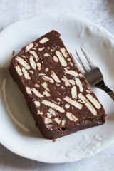 Chocolate block with cookies 