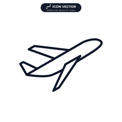 airplane icon symbol template for graphic and web design collection logo vector illustration