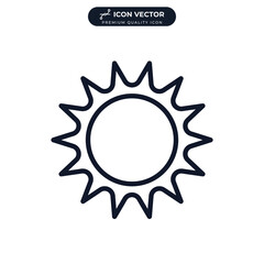 sun icon symbol template for graphic and web design collection logo vector illustration