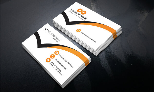 Modern Smart Yellow Business Card Design