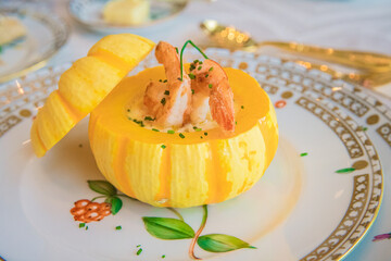 pumpkin pie with pumpkin