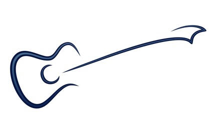 The Stylized Electric guitar symbol. 